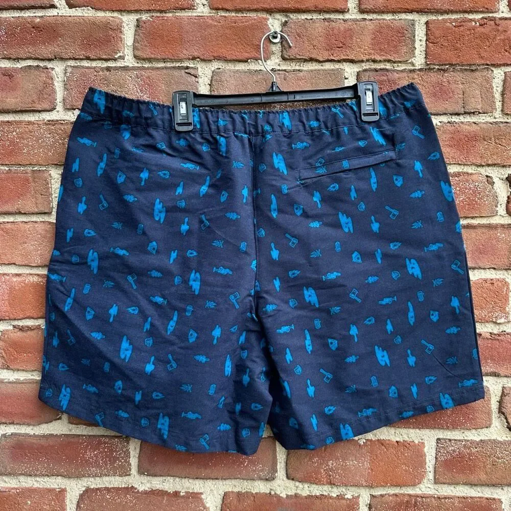 The North Face Swim Trunks class v Shorts Blue Print Elastic Waist Men’s XL NEW